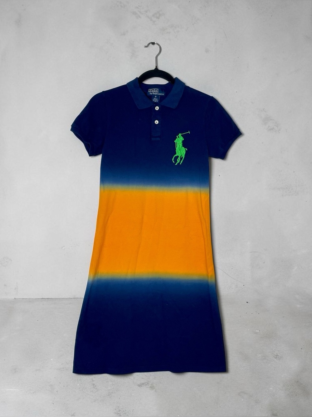 Polo by Ralph Lauren Navy, Orange & Green Polo Shirt Dress